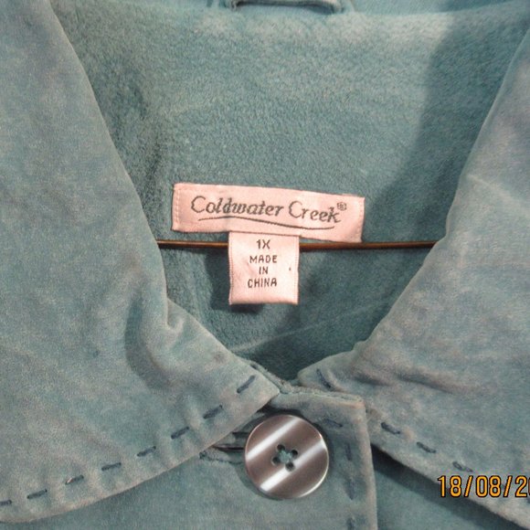 Coldwater Creek Suede Jacket 3/4 Length Sleeves Sz 1X - Picture 2 of 3